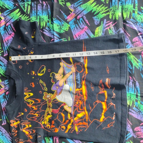 VTG 90s AOP Disney Aladdin Magic Carpet Ride T Shirt - Picture 9 of 13
